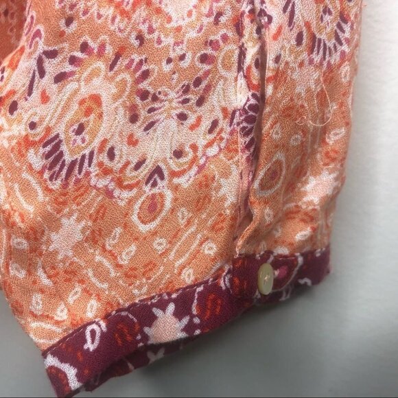 Sanctuary Sunshine Girl Floral Print Lace Up Tunic Top Sz Small Peasant Bohemian - Picture 8 of 10